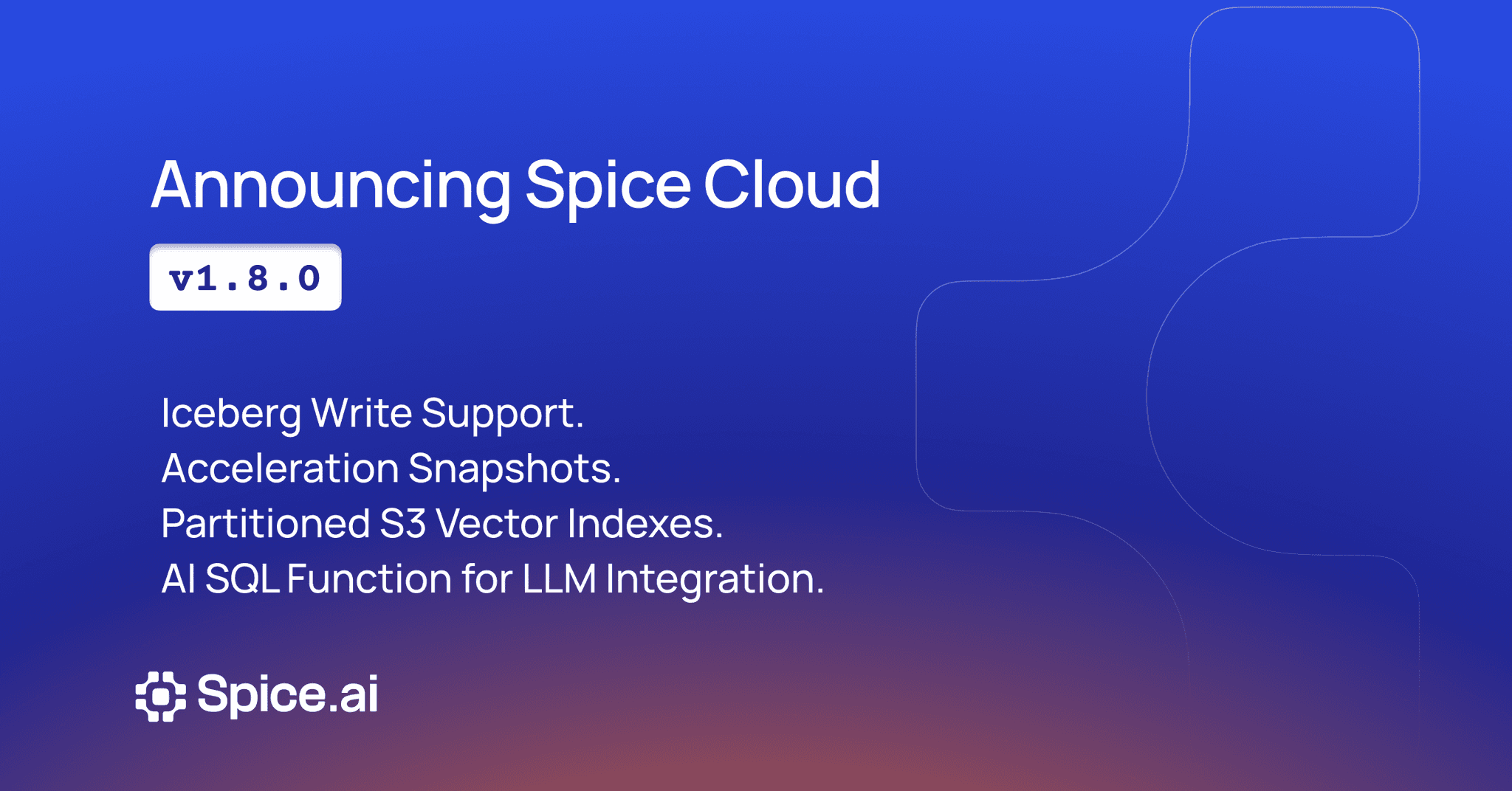 Spice Cloud v1.8.0 update